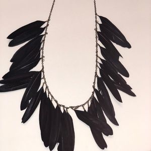 Long feather necklace